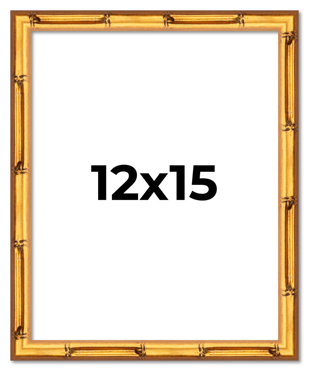 12x15 Thin Bamboo Picture Frame with UV-Resistant Acrylic & Acid Free Backing, Available in 2 Finishes - Gold and Brown